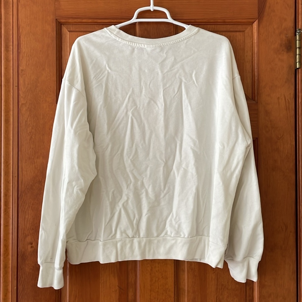 DISNEY WINNIE THE POOH sweatshirt size XXL white red longsleeve crewneck - Picture 3 of 5